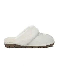 UGG Australian Shepherd Scuff Waffle Slipper in Off White
