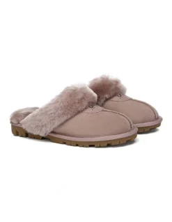 UGG Australian Shepherd Scuff Waffle Slipper in Dawn Pink