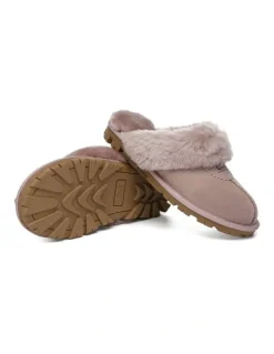 UGG Australian Shepherd Scuff Waffle Slipper in Dawn Pink