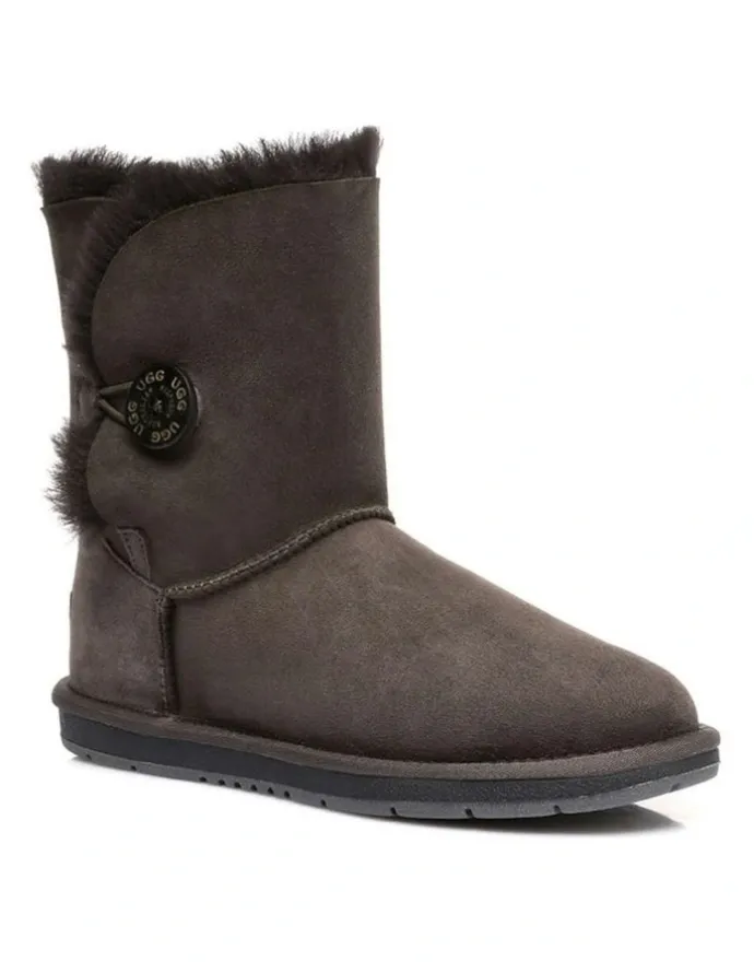 UGG Australian Shepherd Short Button Boots in Chocolate