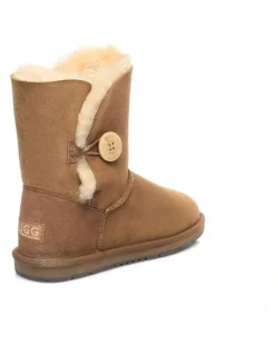 UGG Australian Shepherd Short Button Boots in Chestnut