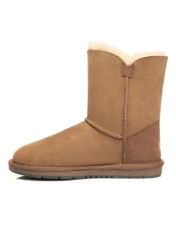 UGG Australian Shepherd Short Button Boots in Chestnut
