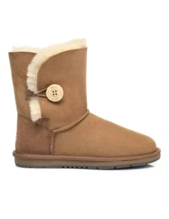 UGG Australian Shepherd Short Button Boots in Chestnut