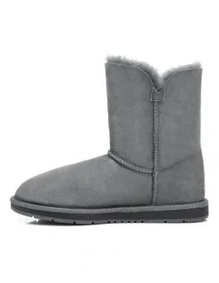 UGG Australian Shepherd Short Button Boots in Grey