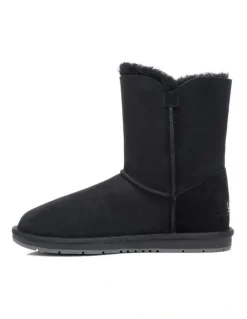 UGG Australian Shepherd Short Button Boots in Black