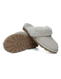 UGG Australian Shepherd Scuff Waffle Slipper in Goat Grey