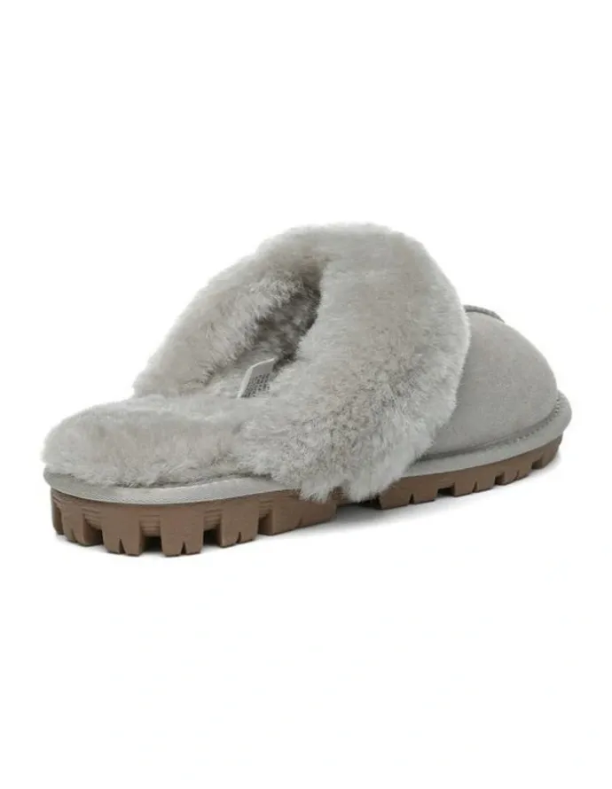 UGG Australian Shepherd Scuff Waffle Slipper in Goat Grey