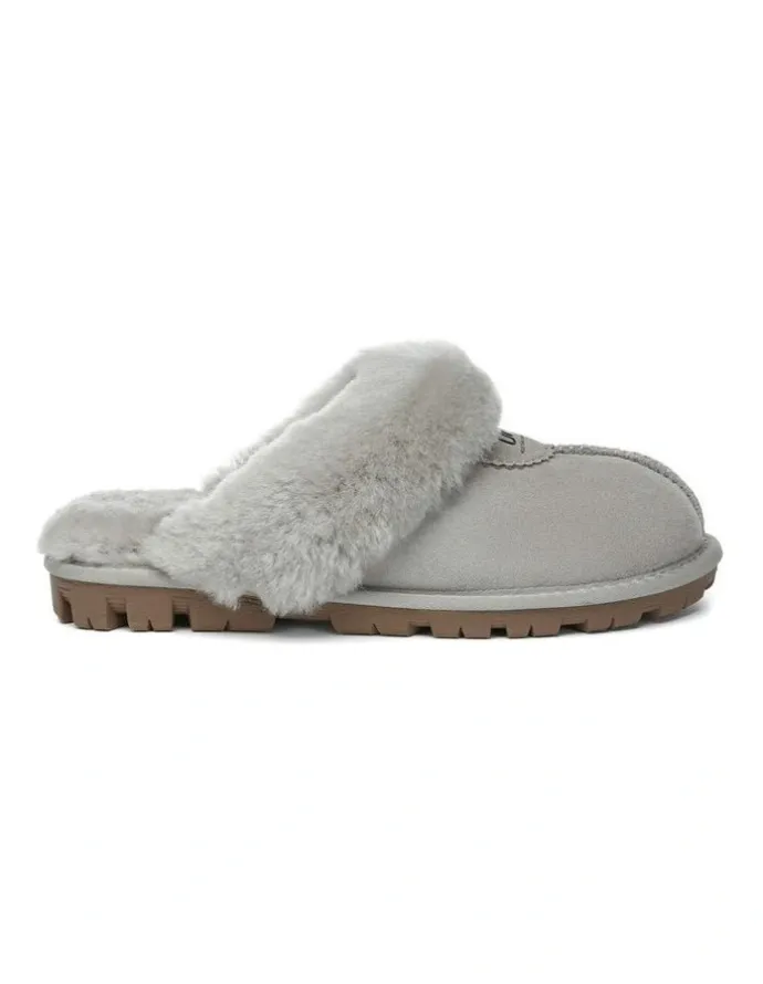 UGG Australian Shepherd Scuff Waffle Slipper in Goat Grey