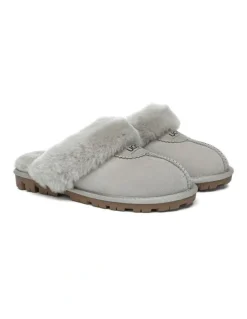 UGG Australian Shepherd Scuff Waffle Slipper in Goat Grey