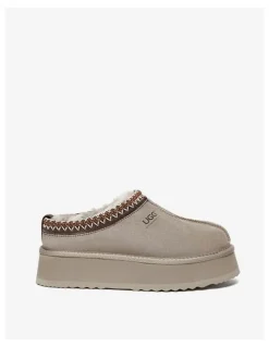 UGG Australian Shepherd Ventus Cow Suede Platform Slippers in Brown