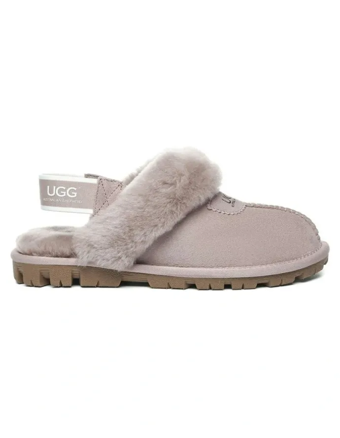 UGG Australian Shepherd Waffle Fluffy Slipper in Dawn Pink