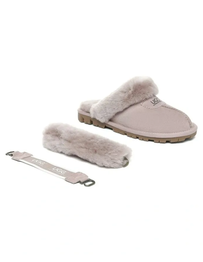 UGG Australian Shepherd Waffle Fluffy Slipper in Dawn Pink