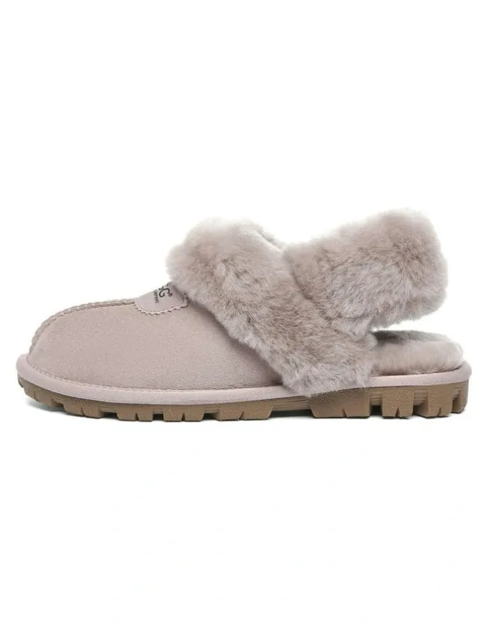 UGG Australian Shepherd Waffle Fluffy Slipper in Dawn Pink