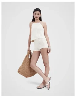 Unison Crochet Short in Parchment