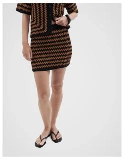 Unison Crochet Skirt in Burnt Sienna