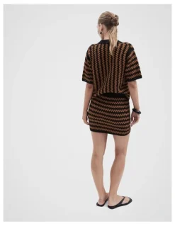 Unison Crochet Skirt in Burnt Sienna
