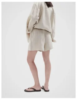 Unison Essential Linen Shorts in Grey