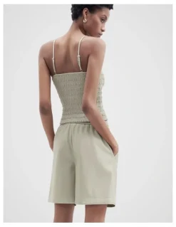 Unison Leather Look Short in Sage