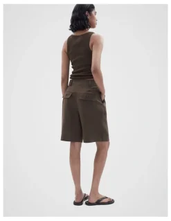 Unison Longline Bermuda Short in Mocha