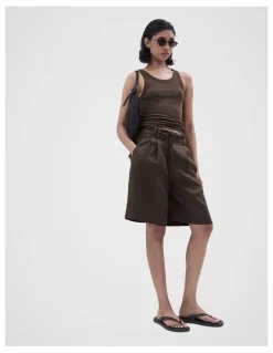 Unison Longline Bermuda Short in Mocha