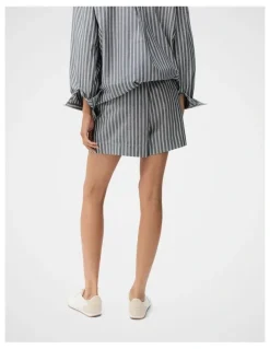 Unison Oxford Pull On Shorts in Navy Multi