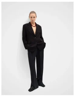 Unison Tailored Pleat Front Pant in Black