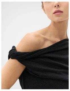Unison Textured Off Shoulder Top