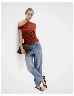 Unison Textured Off Shoulder Top