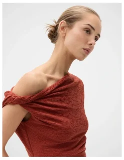 Unison Textured Off Shoulder Top