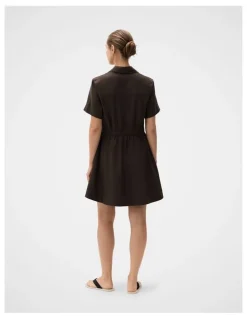 Unison Collared V Neck Dress