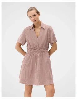 Unison Collared V Neck Dress