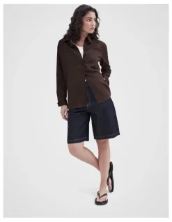 Unison Denim Bermuda Shorts in Blue