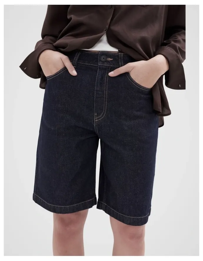 Unison Denim Bermuda Shorts in Blue
