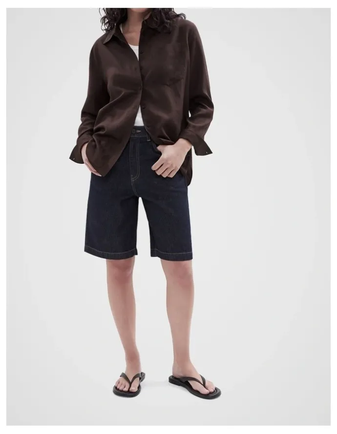 Unison Denim Bermuda Shorts in Blue
