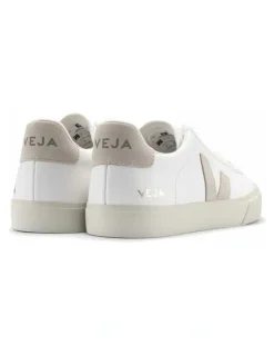 Veja Campo Chromefree Leather Extra Shoes in White/Natural Suede