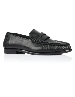 Verali Angel Loafers in Black Crinkle