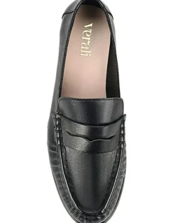 Verali Angel Loafers in Black Crinkle
