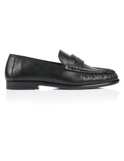 Verali Angel Loafers in Black Crinkle