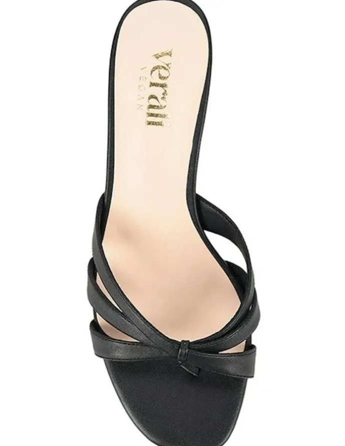 Verali Beau Kitten Heel Thongs in Black