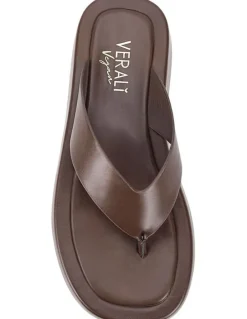 Verali Bouncer Flatform Thongs in Chocolate Brown