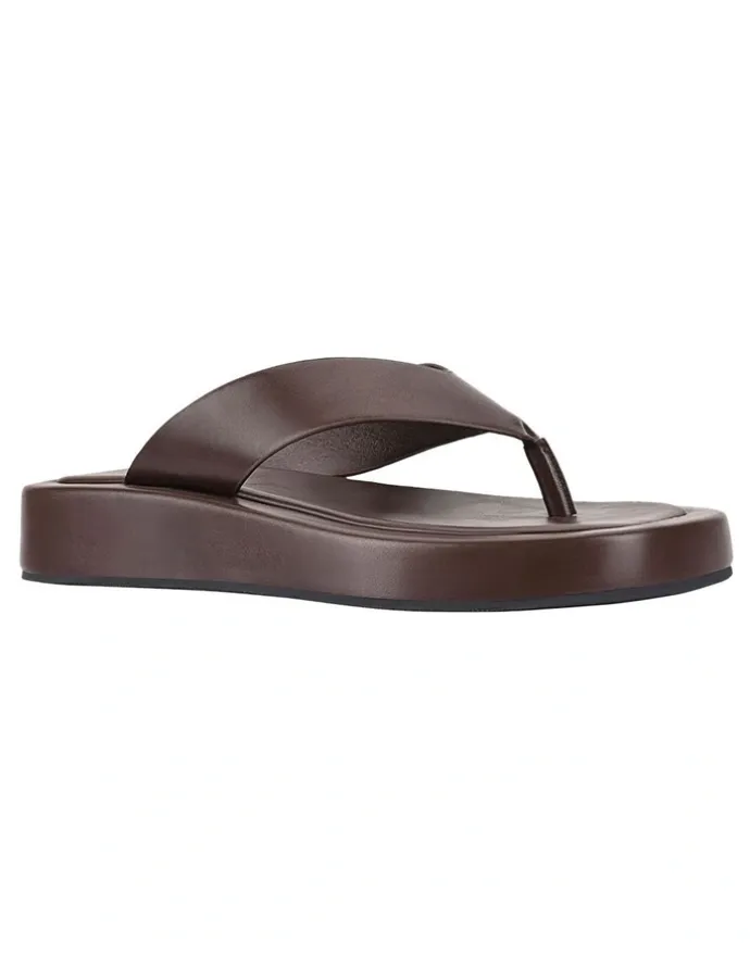 Verali Bouncer Flatform Thongs in Chocolate Brown
