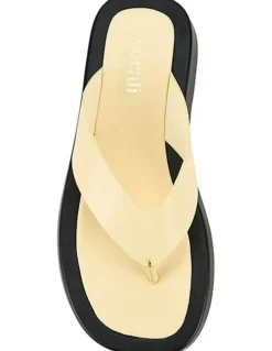 Verali Bouncer II Flatform Thongs in Butter/Black