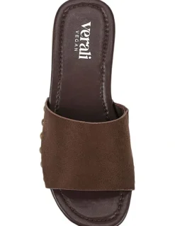 Verali Chester Clogs in Chocolate Brown Micro