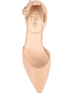 Verali Eli Closed Toe Block Heels in Nude