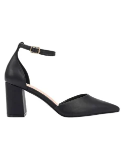 Verali Eli Closed Toe Block Heels in Black
