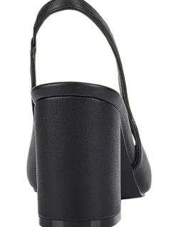 Verali Elisha Slingback Block Heels in Black