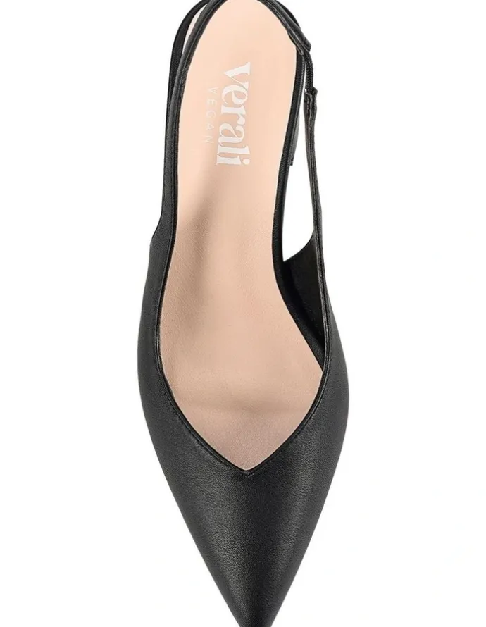 Verali Elisha Slingback Block Heels in Black