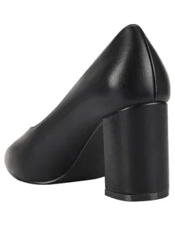 Verali Elliot Block Heel Pumps in Black