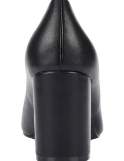 Verali Elliot Block Heel Pumps in Black