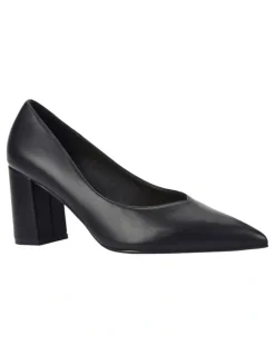Verali Elliot Block Heel Pumps in Black
